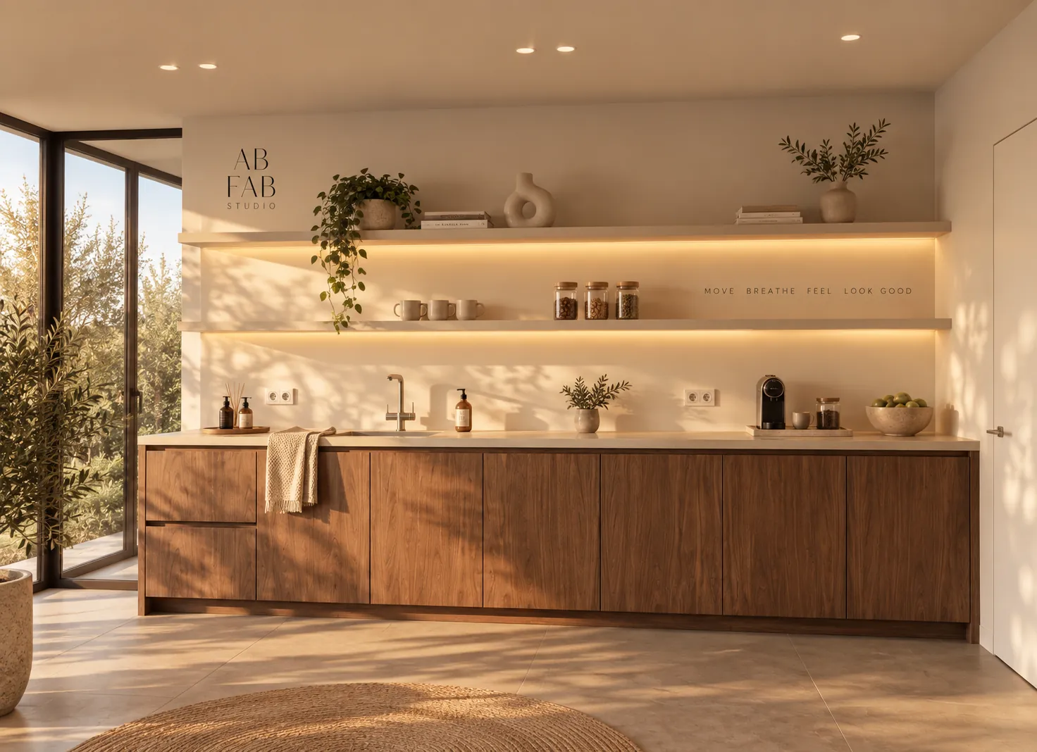 The kitchenette